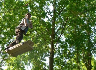  Monopatín volador en recorrido rojo 